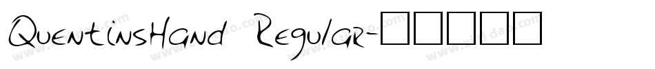 QuentinsHand Regular字体转换